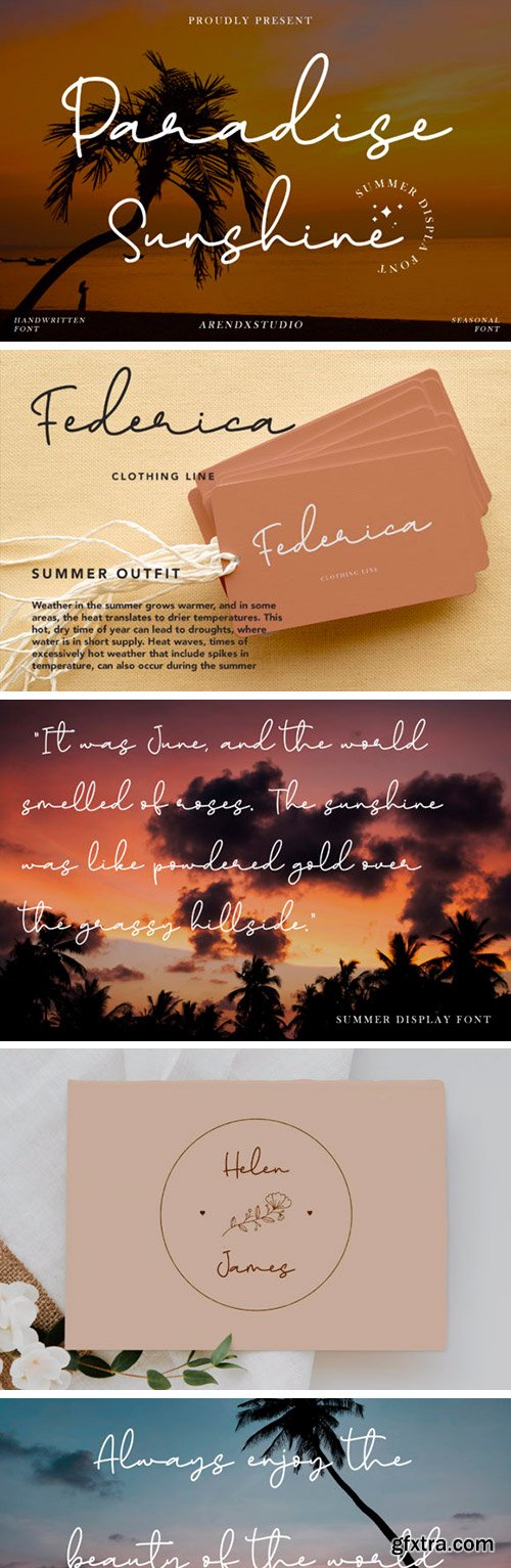 Paradise Sunshine Font