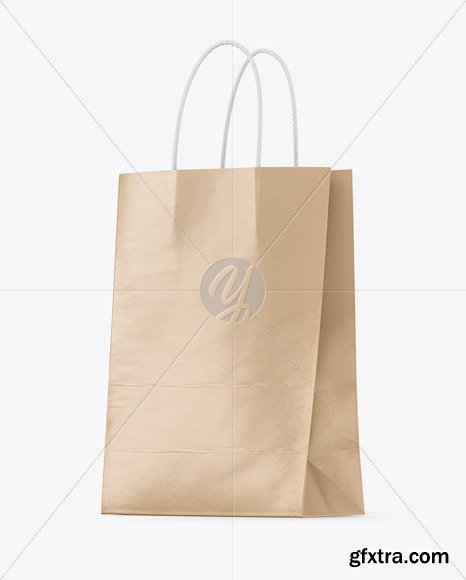 Kraft Paper Shopping Bag With Handles Mockup 65854