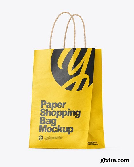 Kraft Paper Shopping Bag With Handles Mockup 65854