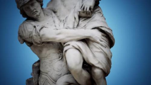 Videohive - Statue of a Trojan Hero Aeneas Saving His Aged Father Anchises - 33381212 - 33381212