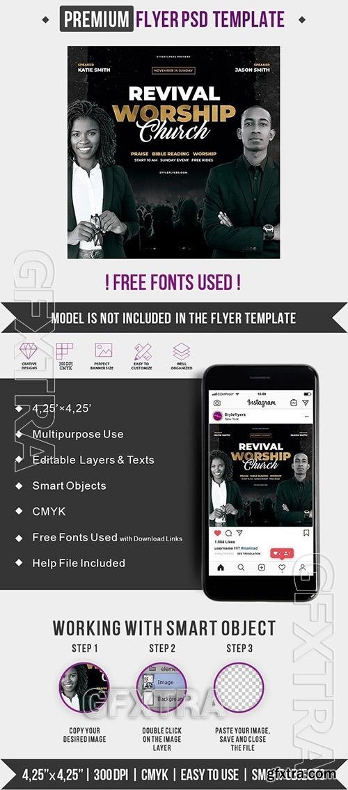Revival Worship Church PSD Flyer Template