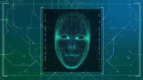 Videohive - Face Recognition ai artificial intelligence cybersecurity technology IOT network - 33383092 - 33383092