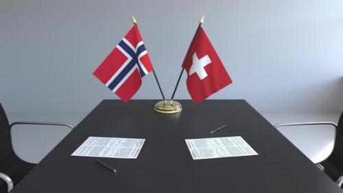 Videohive - Flags of Norway and Switzerland and Papers - 33386753 - 33386753