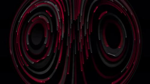 Videohive - Beautiful flow of radial sound waves on black background - 33392100 - 33392100
