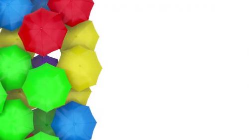 Videohive - Umbrella multicolored background with many colorful umbrellas 3d rendering - 33393443 - 33393443