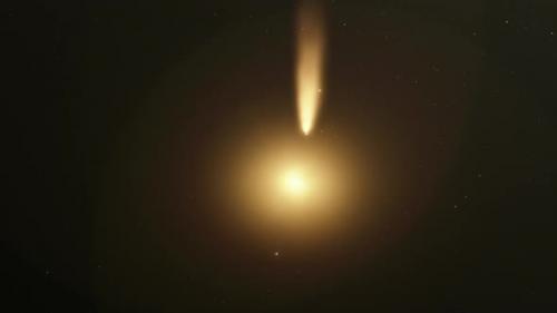 Videohive - A CG space animation showing a comet passing in front of a main star - 33395729 - 33395729