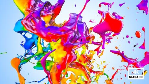 Videohive - Multicolor Paint Jet Stream Splash V2 - 33387889 - 33387889