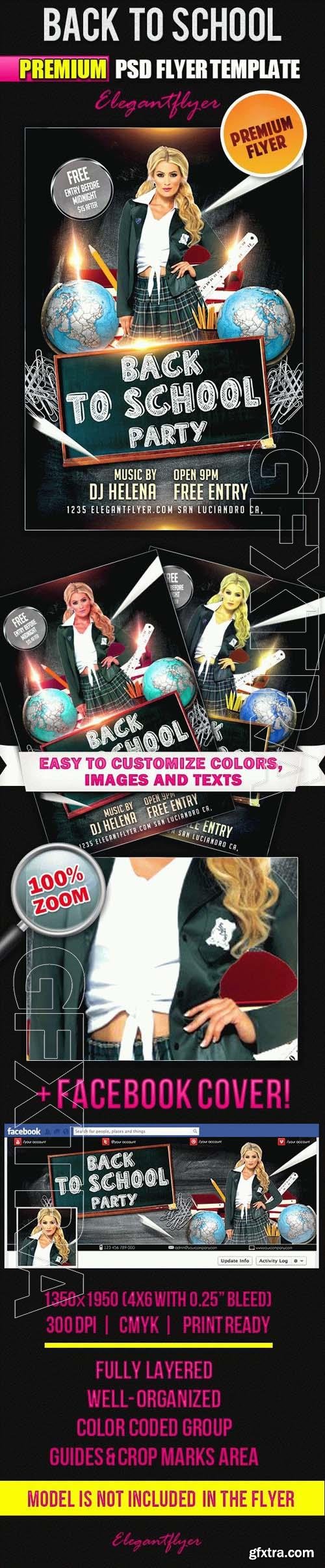 Back to School Party PSD Flyer