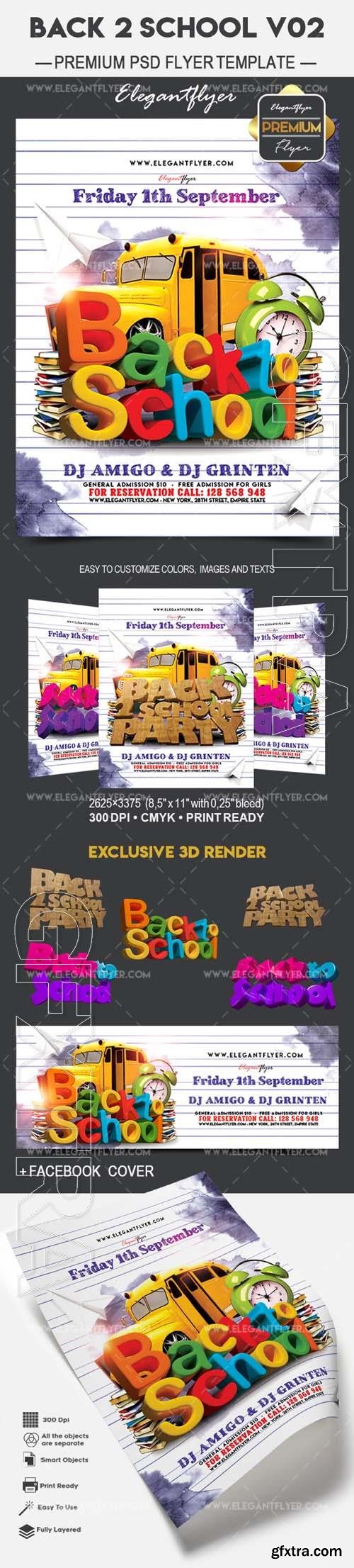 Back 2 School V02 Flyer PSD Template