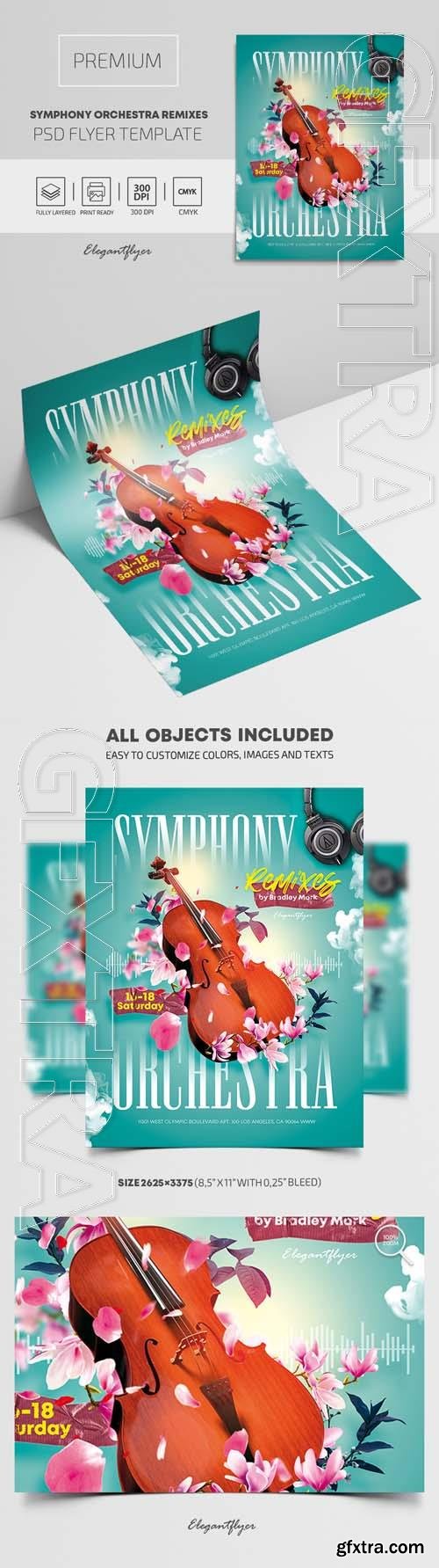 Symphony Orchestra Remixes Premium PSD Flyer Template