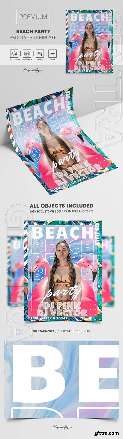 Beach Party Premium PSD Flyer Template