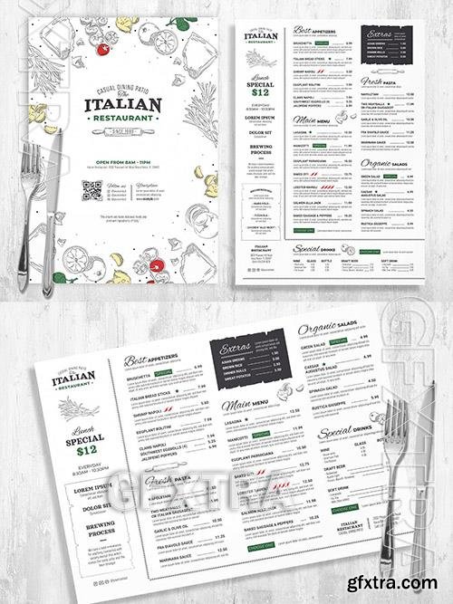 Italian Restaurant Menu Templates V7S7F2L