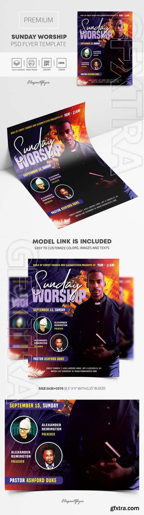 Sunday Worship Premium PSD Flyer Template