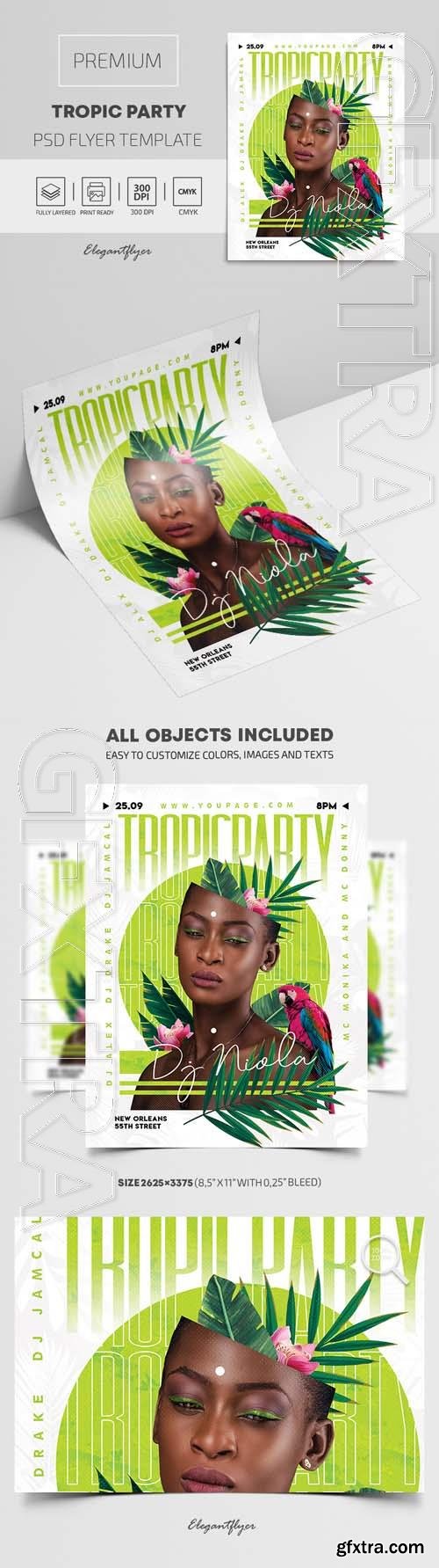 Tropic Party Premium PSD Flyer Template