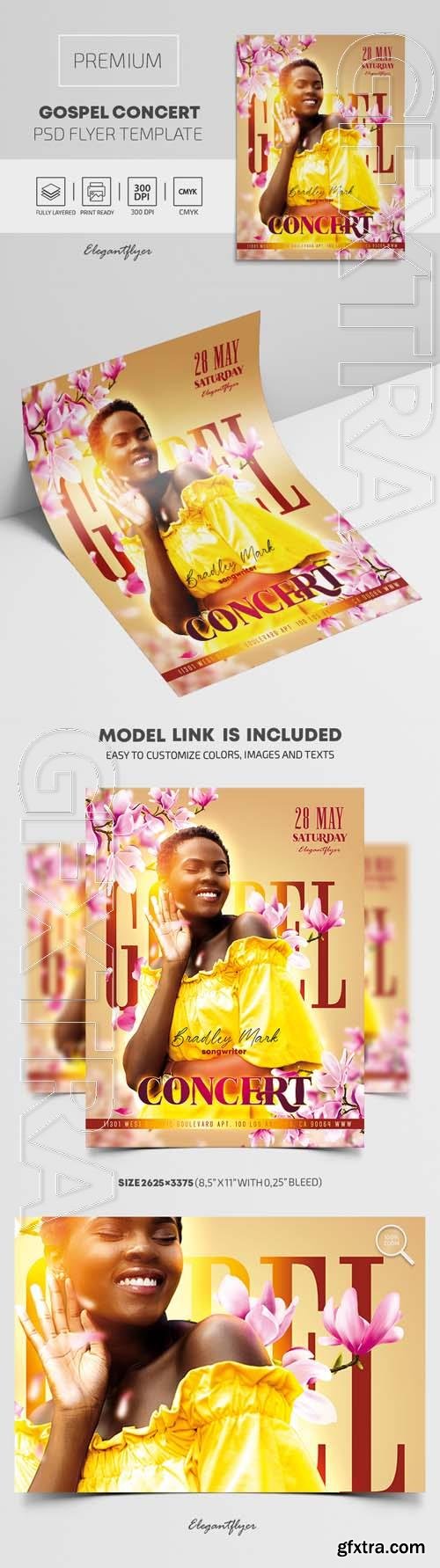 Gospel Concert Premium PSD Flyer Template