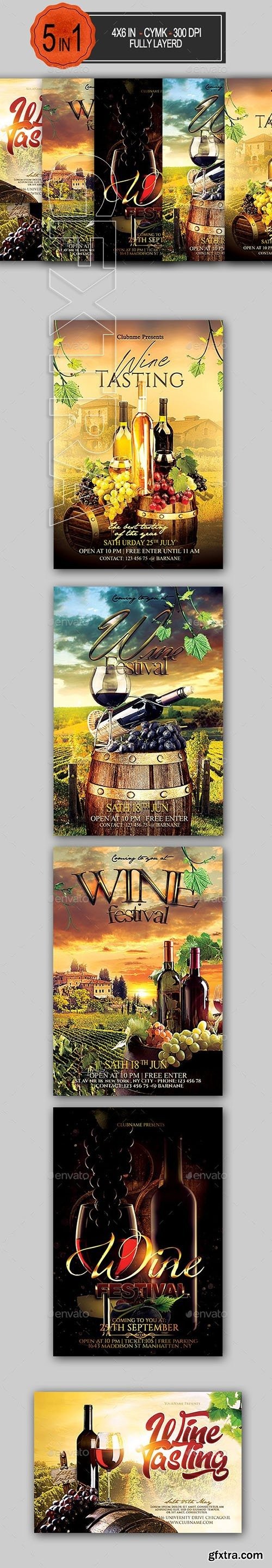 GraphicRiver - Wine Flyer Bundle 23907117