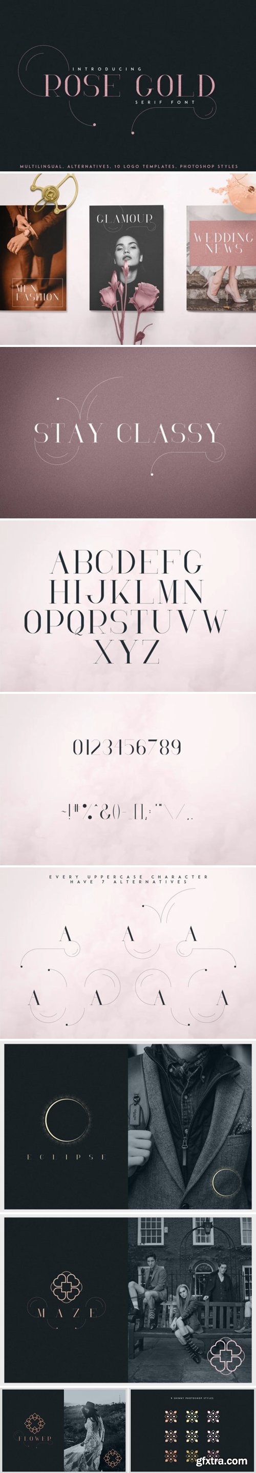 Rose Gold Font