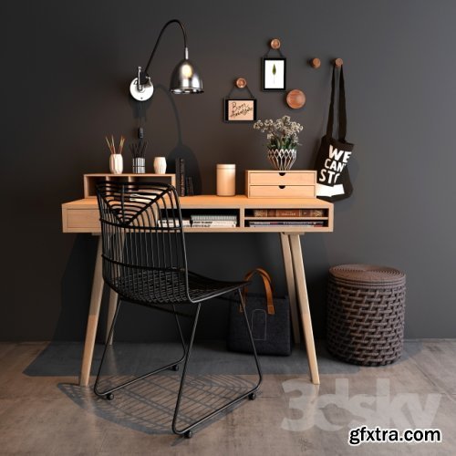 Home workspace set 3D Model