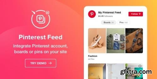 CodeCanyon - Pinterest Feed v1.2.0 - WordPress Pinterest plugin - 23389883