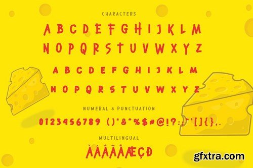 Bitten Cheese Advertisement Font