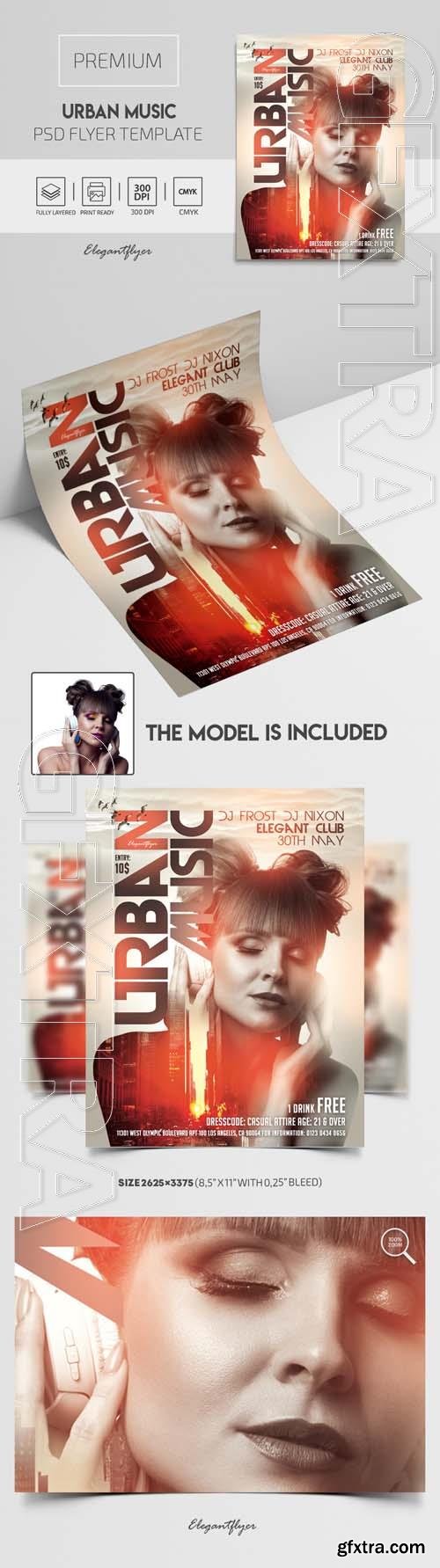 Urban Music Premium PSD Flyer Template