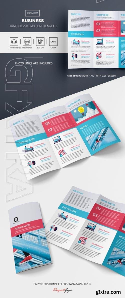 Business Tri Fold Brochure PSD Template