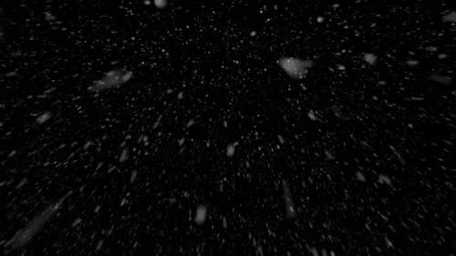 Videohive - 4k Through The Snow. Looped Overlay - 33410097 - 33410097