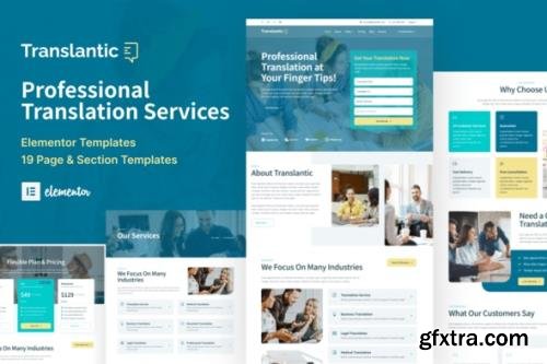 ThemeForest - Translantic v1.0.0 - Translation Service Agency Elementor Template Kit - 33417086