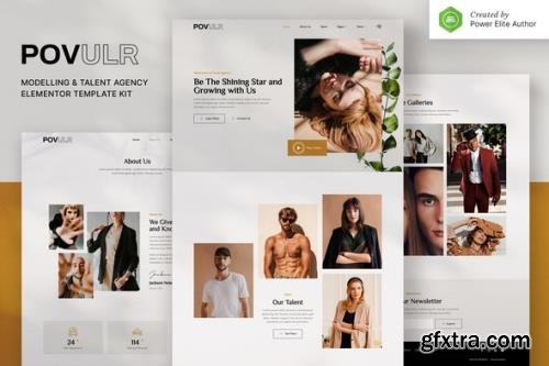 ThemeForest - POVULR v1.0.0 - Modeling & Talent Agency Elementor Template Kit - 33417500