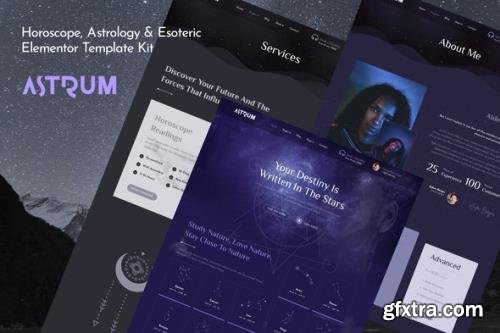 ThemeForest - Astrum v1.0.0 - Horoscope Astrology Esoteric Magic Elementor Template Kit - 33427270