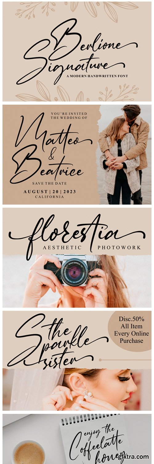 Berlione Signature Font