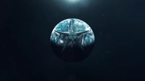 Videohive - Alien Mothership Approaching Planet Earth - Close - 33423246 - 33423246