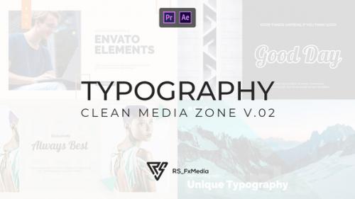 Videohive - Typography Slide - Clean Media Zone V.02 | MOGRT - 33415636 - 33415636