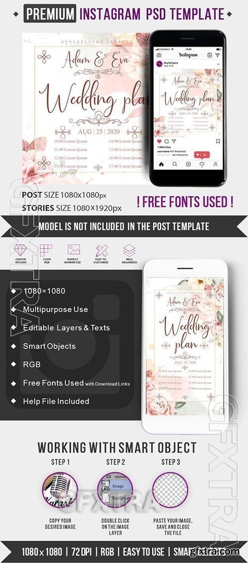 Wedding Plan History PSD Flyer Template