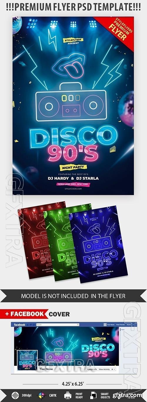 Disco 90’s PSD Flyer Template