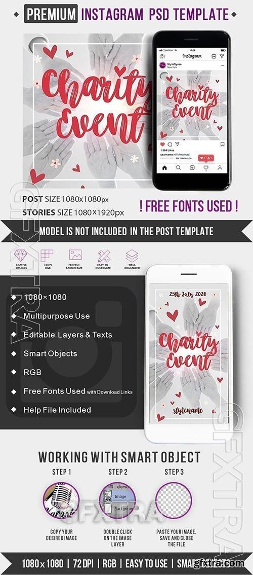 Сharity Event PSD Instagram Post and Story Template 