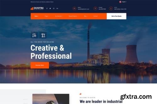 ThemeForest - Dustri v1.0.1 - Factory & Industrial Template Kit - 28428748