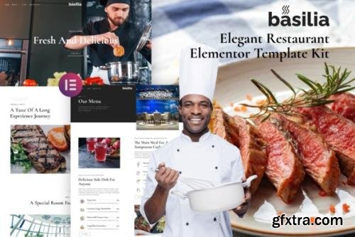 ThemeForest - Basilia v1.0.0 - Elegant Restaurant Elementor Template Kit - 33451677