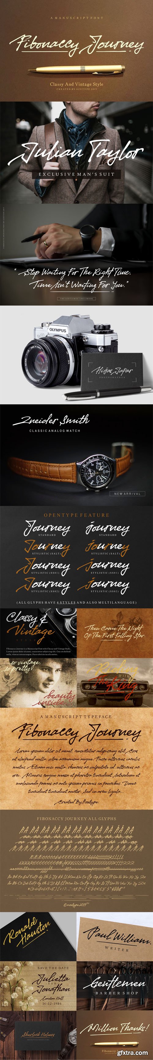 Fibonaccy Journey Font - Classy and Vintage Style