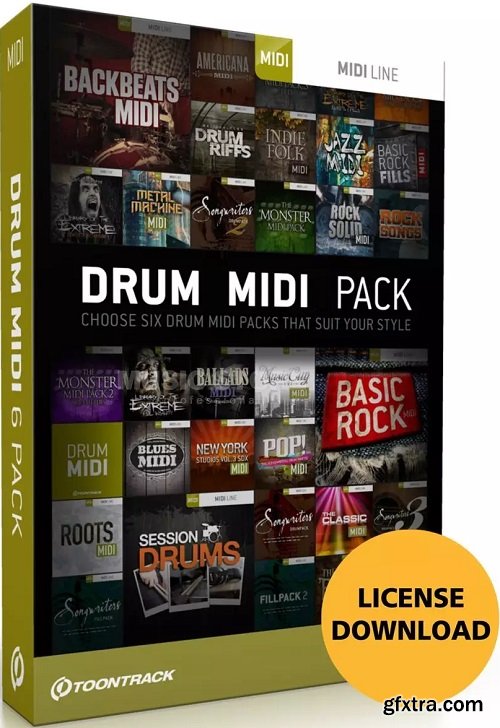 Toontrack Drums MIDI Pack v11.08.2021