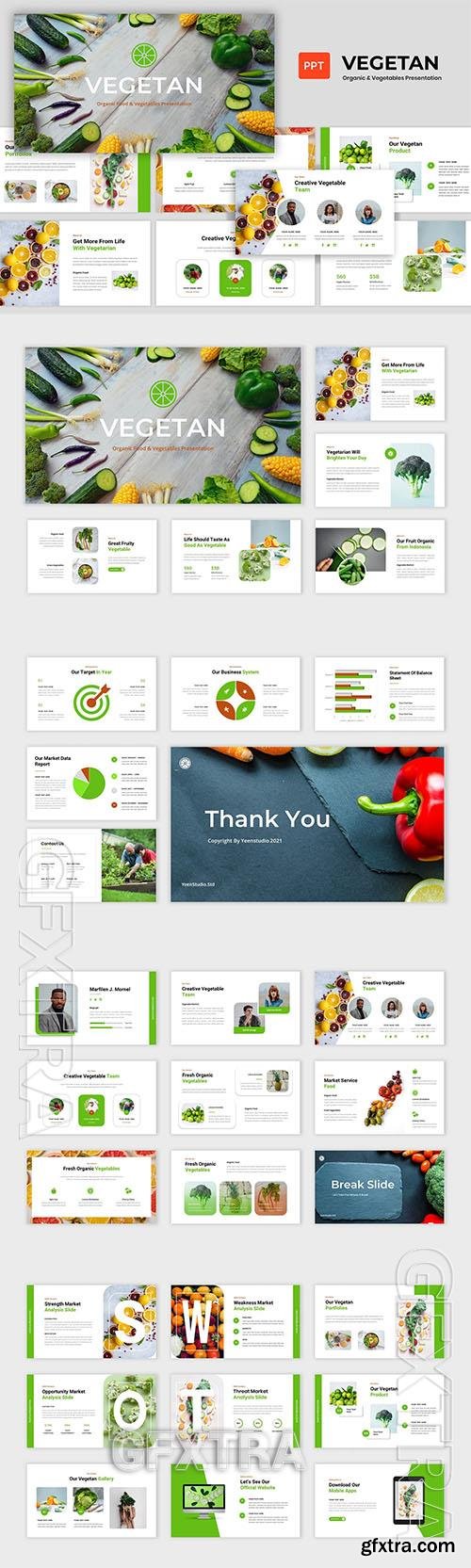 Vegetan - Organic Food & Vegetable Powerpoint, Keynote and Google Slides Template