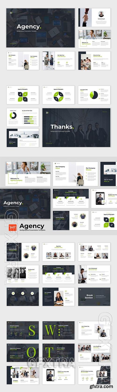 Agency Multipurpose Presentation Powerpoint, Keynote and Google Slides Template