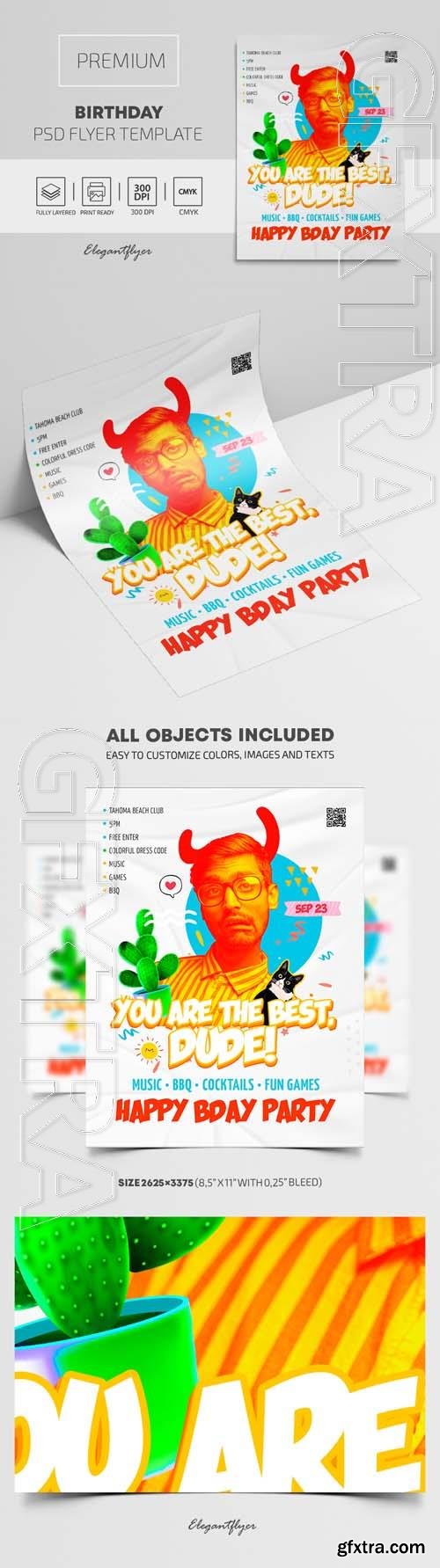 Birthday Premium PSD Flyer Template