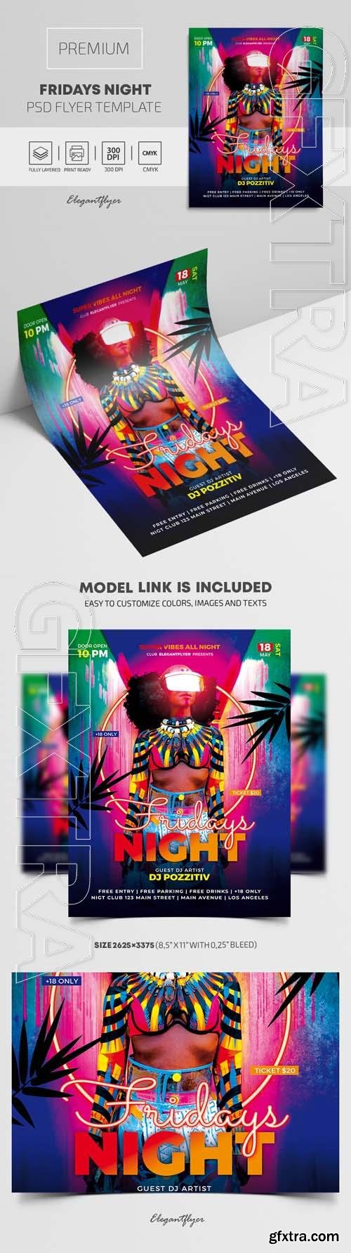 Fridays Night Premium PSD Flyer Template