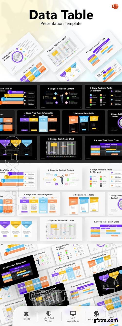 Data Table Infographic PowerPoint Template V4EUTSE