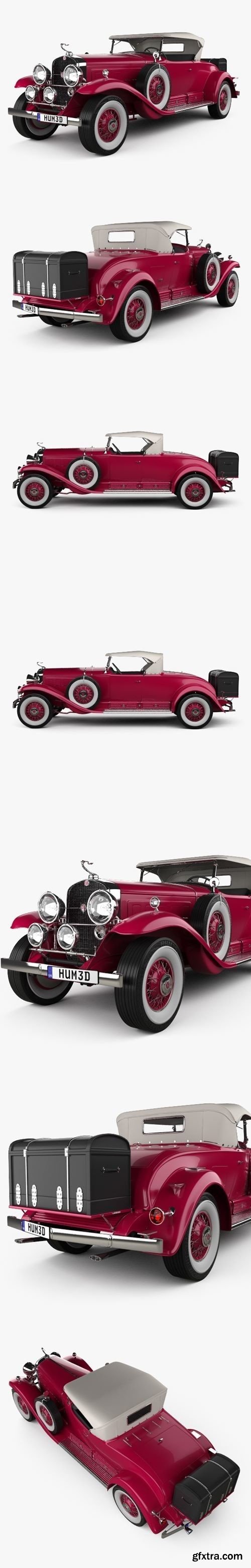 Cadillac V-16 Roadster 1930 3D model