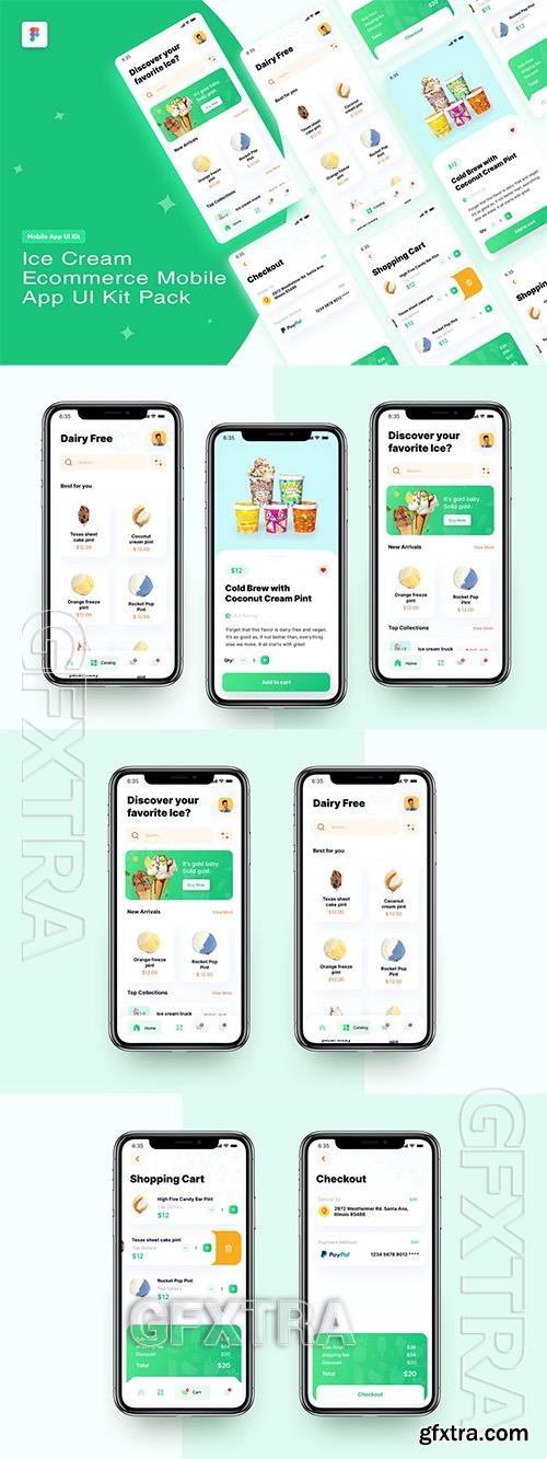 Ice Cream e-Commerce App UI Kit EVNGULE