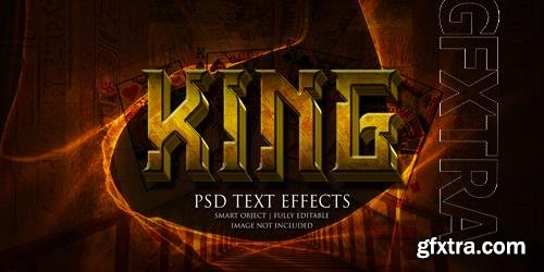 King text effect Premium Psd