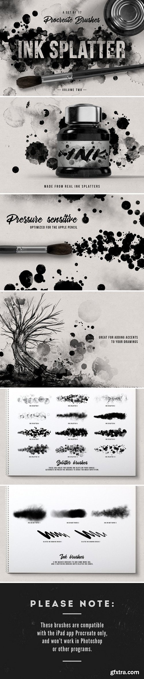 CM - Ink splatter Procreate brushes vol 2 2184952