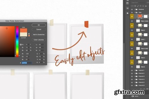 CreativeMarket - Mini Mood Board: Polaroid Wall 3989871